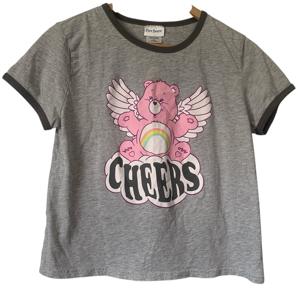 Care Bears “cheers” Gray and Pink Kids T-Shirt